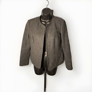 Orvis Women's Blazer Wool Buttonless Size 6p Gray